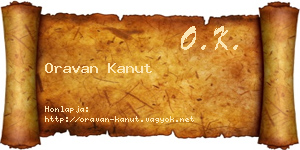 Oravan Kanut névjegykártya